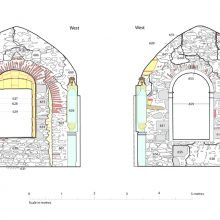 Detailed 'context' recording of chapel, Chateau de Mayenne, France