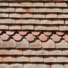 Decorative roof tiling, Wightwick Manor stables, Wolverhampton